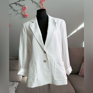 Elegant White Women's Blazer